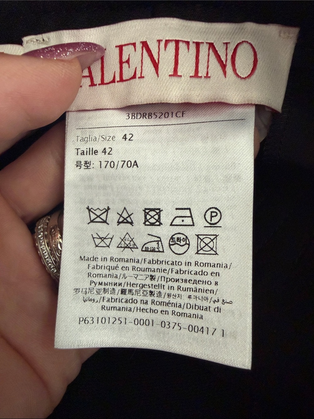 NWT Valentino Women's Crepe Couture dress trousers Slim fit flare Black EUR 42 6 - Picture 8 of 12